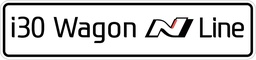 [BORD I30 WAGON N LINE] Model sign i30 Wagon n Line - per set of 2 pieces