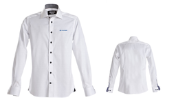 [SALES 2902002-1066] Ventes - chemise masculine - White - Slim Fit - avec propre logo